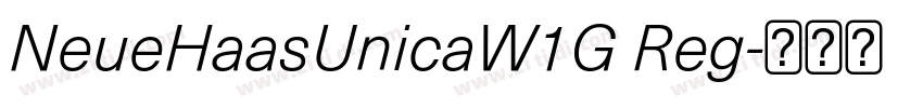 NeueHaasUnicaW1G Reg字体转换